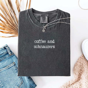 Coffee and Schnauzers Dog Lover T-Shirt
