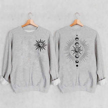 Celestial Moon Phase And Sun Sweatshirt