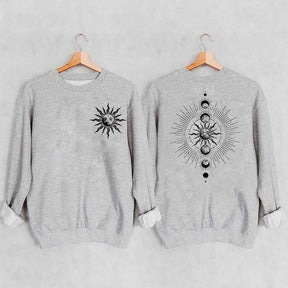 Celestial Moon Phase And Sun Sweatshirt