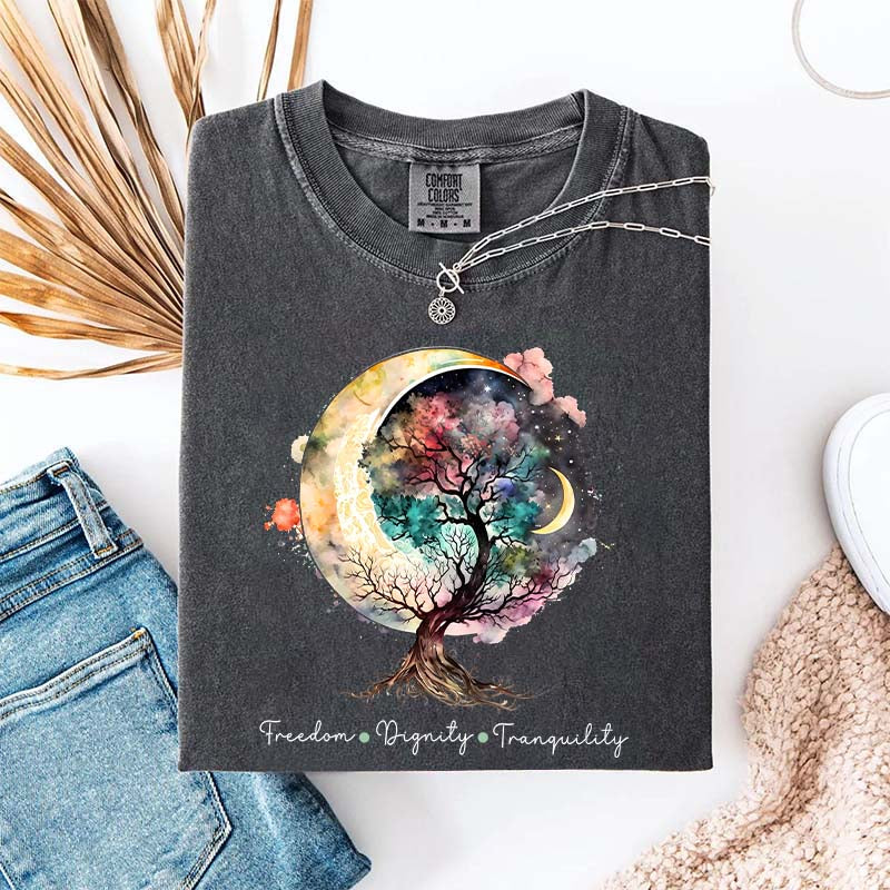 Freedom Dignity Tranquility Tree T-Shirt