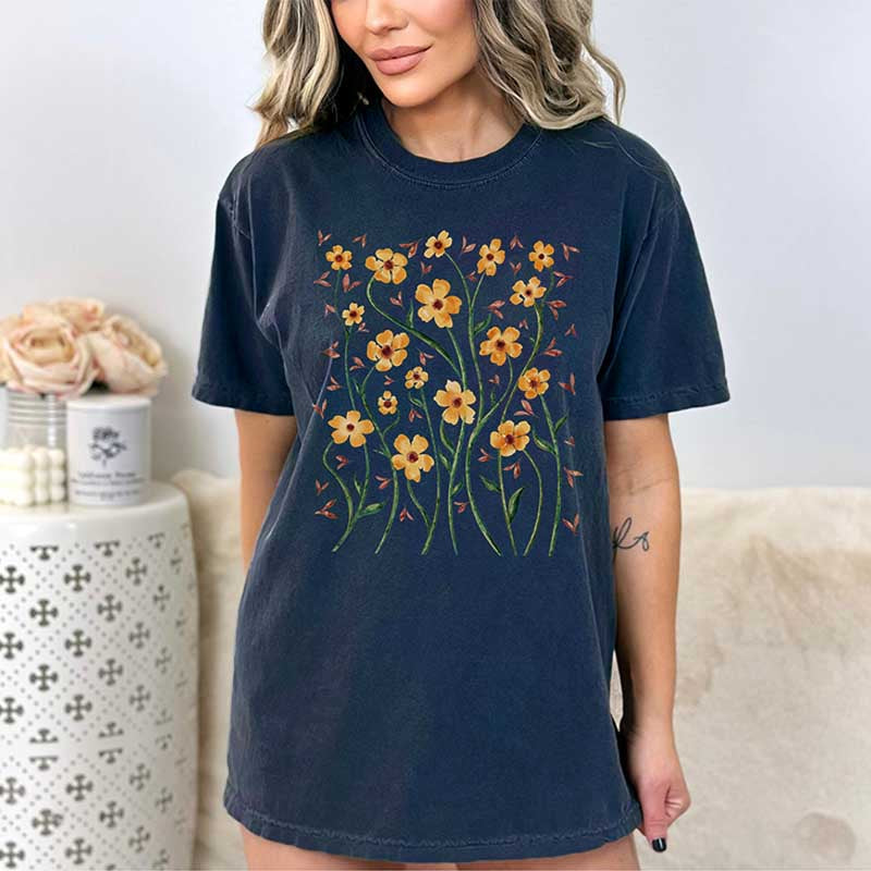 Boho Wildflowers Floral Granma T-Shirt