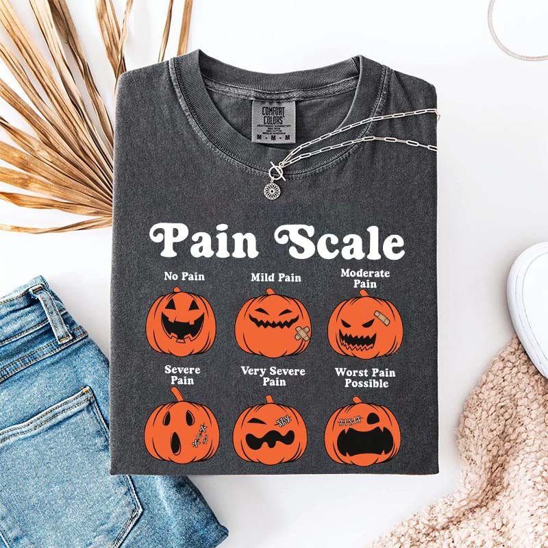 Pain Scale Fall Pumpkin Nurse T-Shirt