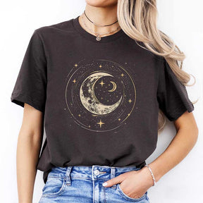 Crescent Moon And Stars Mystic Bohemian T-Shirt