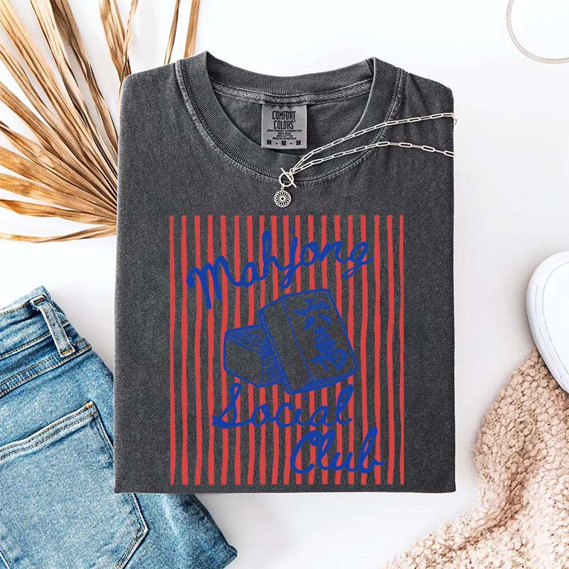 Mahjong Social Club Funny T-Shirt