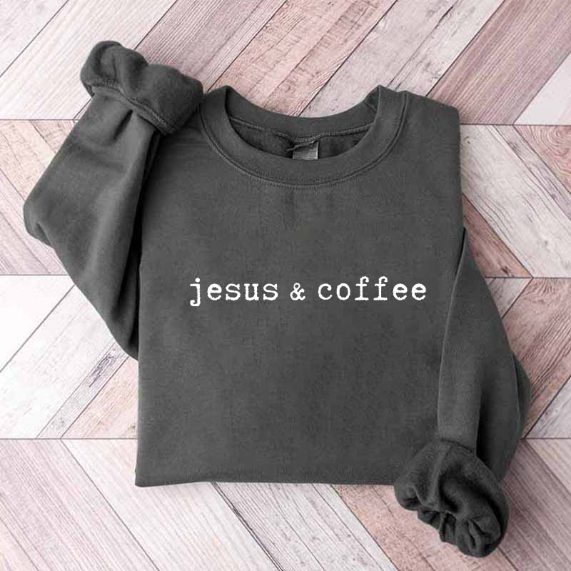 Minimalist Coffee And Jesus Sweatshirt
