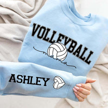 Personalized Name Sleeve Volleyball Sweatshirt