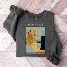 Van Gogh Black Cat Sweatshirt