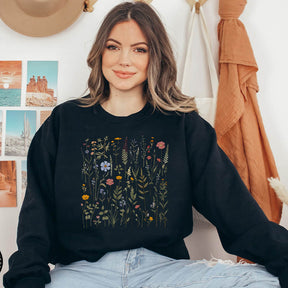 Dried Wildflower Boho Nature Sweatshirt