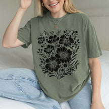 Comfort Colors Vintage Pressed Flowers Gardener T-Shirt