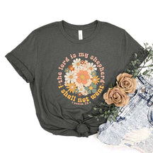 Boho Retro Floral Psalm 23 Faith T-Shirt
