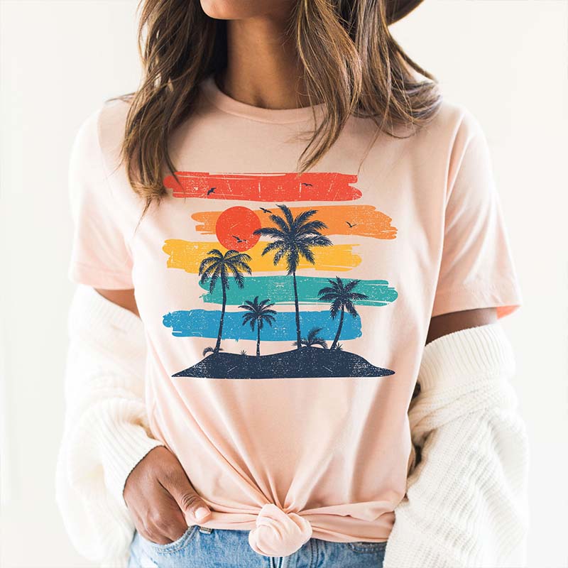 Retro Summer Vintage Style Sunset T-Shirt