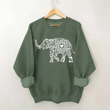 Elephant Floral Sweatshirt