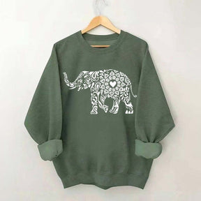 Elephant Floral Sweatshirt