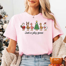 Christmas Goose Just A Jolly Goose T-Shirt