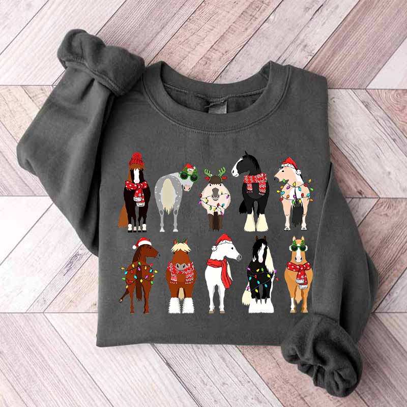 Horse Lover Animal Christmas Cute Sweatshirt