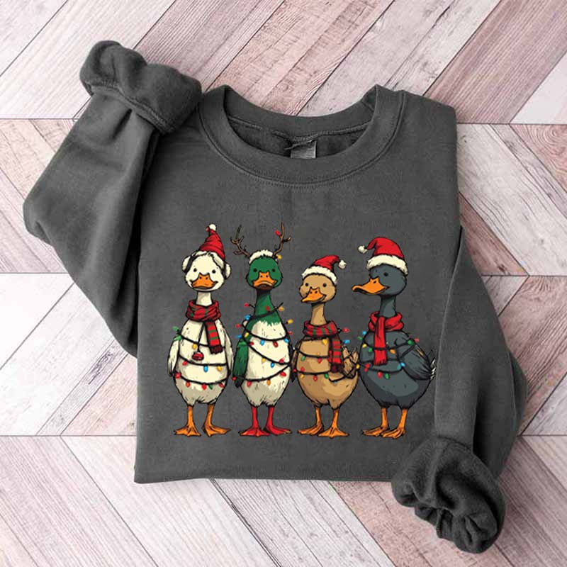 Funny Duck Christmas Lights Sweatshirt