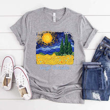 Gogh Outside Starry Night Nature Lover T-Shirt