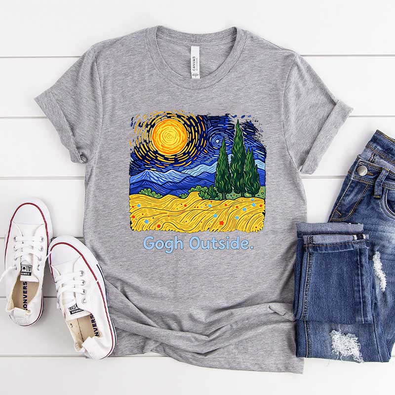 Gogh Outside Starry Night Nature Lover T-Shirt