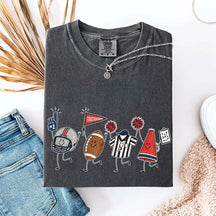 Team Matching Football Doodle T-Shirt