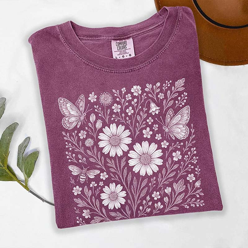 Gift for Gardener Floral T-Shirt