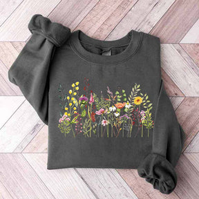 Vintage Garden Wild Flowers Sweatshirt