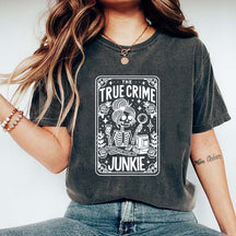 True Crime Junkie Tarot Card T-Shirt