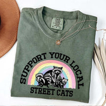 90's Funny Support Your Local Street Cats T-Shirt