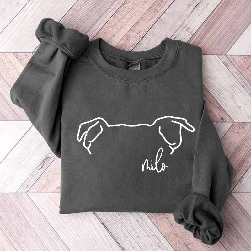 Custom Pitbull Mom Ears Sweatshirt