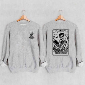 The Reader Tarot Card Front And Back Printing Sweatshirt