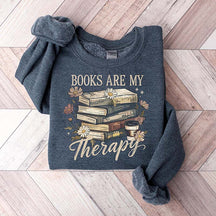 Retro Books Are My Therapy Sweatshirt