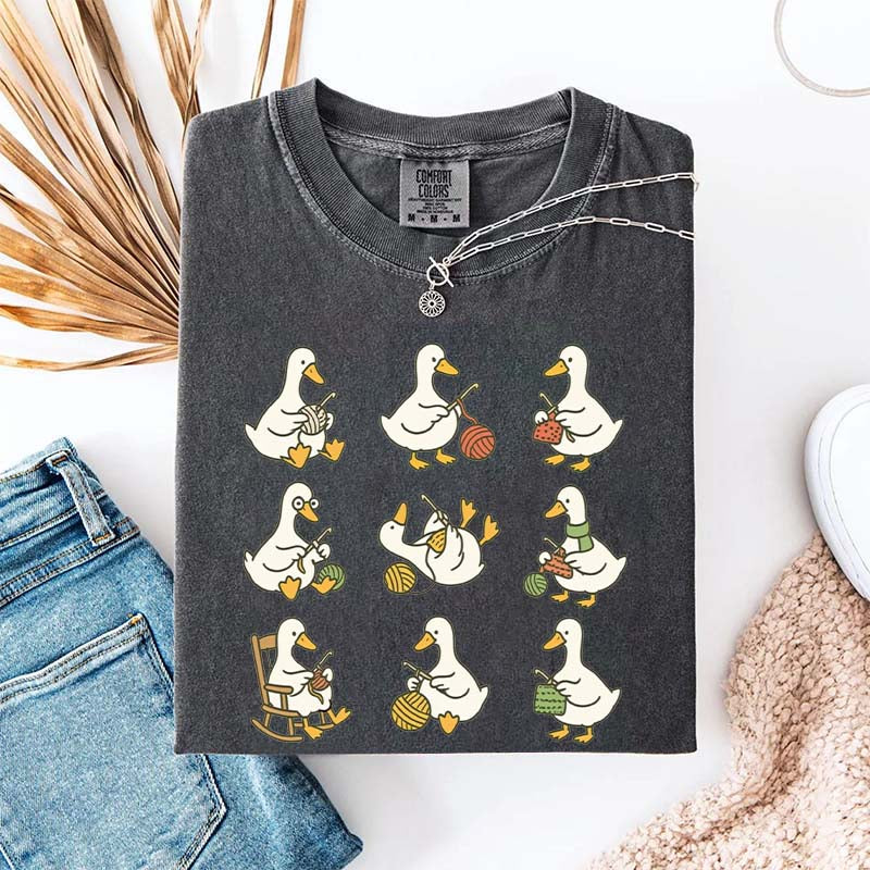 Cute Goose Crocheting T-Shirt