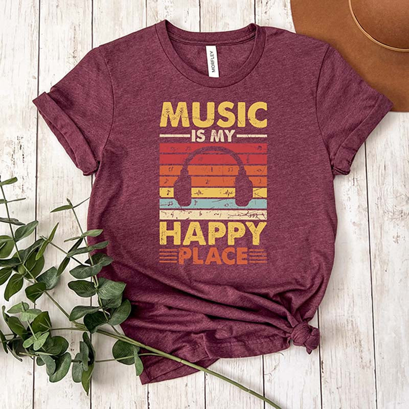 Music Is My Happy Place T-Shirt