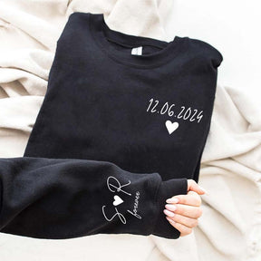 Personalized Date Initials Anniversaries Sweatshirt