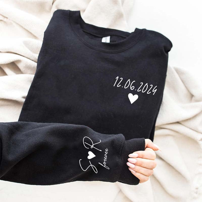 Personalized Date Initials Anniversaries Sweatshirt