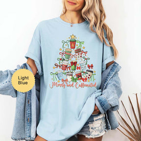 Merry And Caffeinated Christmas Tree T-Shirt