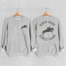 Personalized Equestrian Name Horse Horseback Riding Sweatshirt