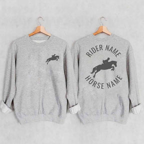 Personalized Equestrian Name Horse Horseback Riding Sweatshirt