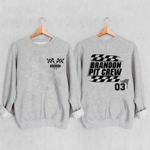 Personalized Pit Crew Racing Sweatshirt