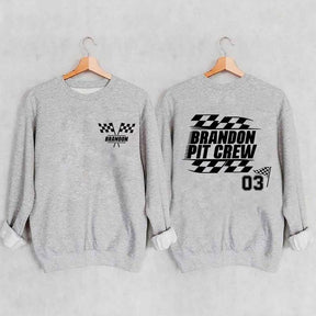 Personalized Pit Crew Racing Sweatshirt