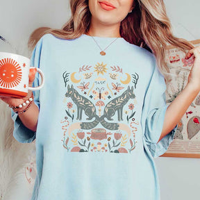 Swedish Folk Art Fox Scandinavian T-Shirt
