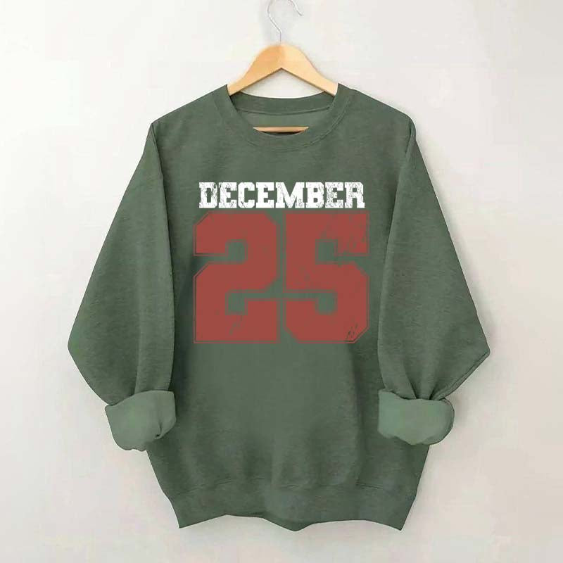 Retro December 25 Christmas Sweatshirt