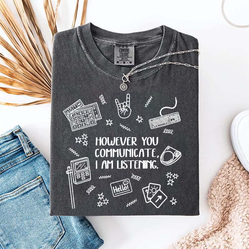 Everyone Communication Speechie AAC Bcba Aba T-Shirt