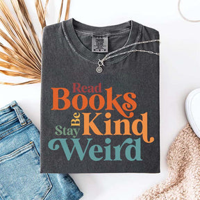 Read Books Be Kind Stay Weird Simple T-Shirt