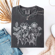 Boho Gardener Floral Botanical T-Shirt