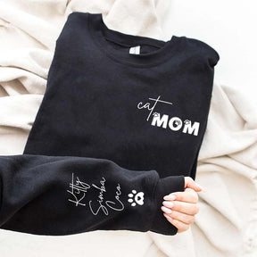 Personalized Pet Cats Name Sleeve Sweatshirt