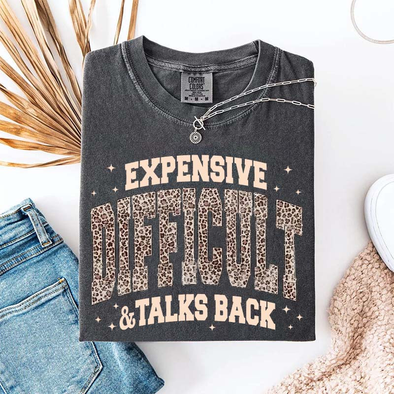Expensive Difficult & Talks Back Leopard Print T-Shirt