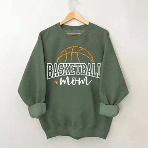Glitter Basketball Mom Printed Sweatshirt