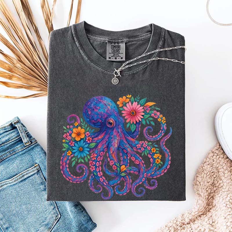 Octopus Floral T-Shirt