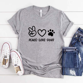 Peace Love Dogs Cute T-Shirt