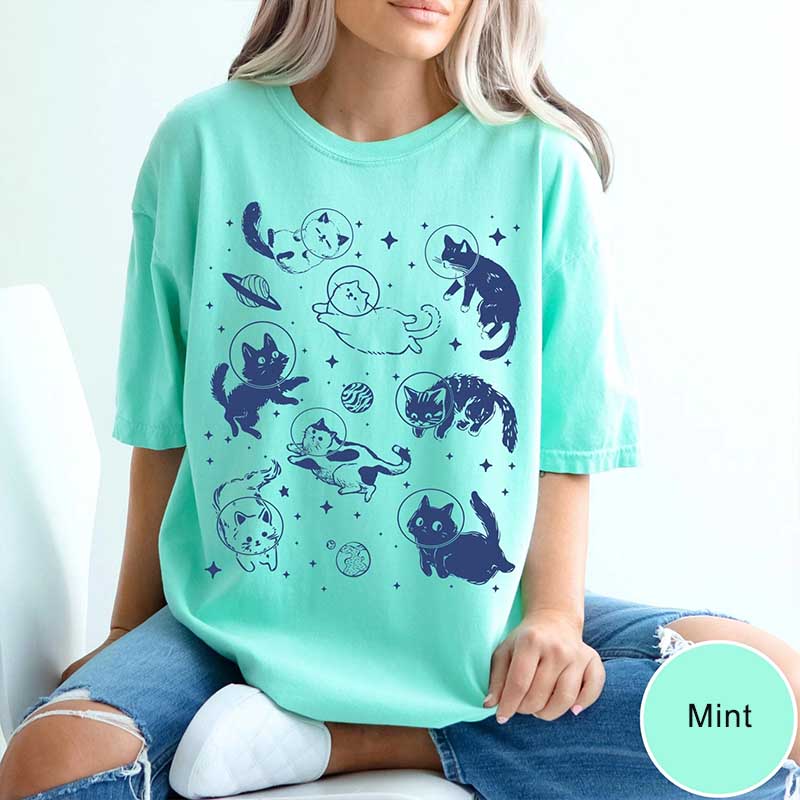 Retro Cats in Space T-Shirt